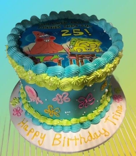 SpongeBob SquarePants 25th birthday cake for Trina