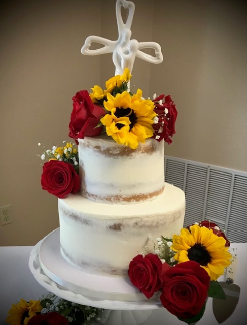 Wedding themed decorated cookies