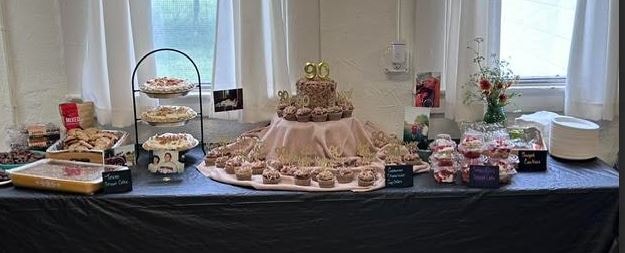 Elegant 90th birthday dessert display table